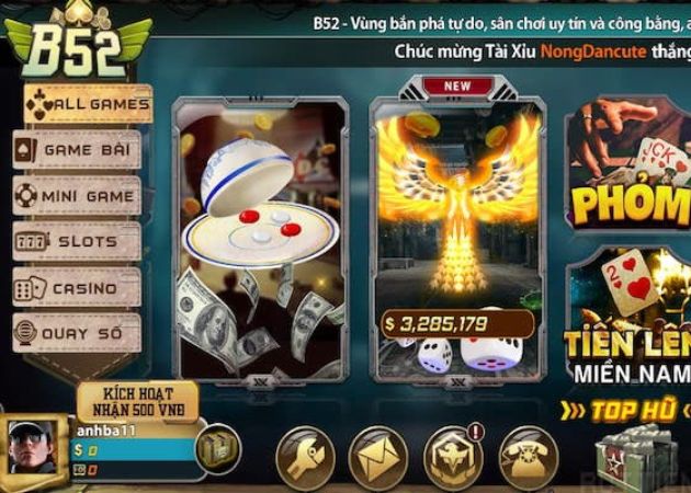 Tập hợp những thể loại game cá cược đặc sắc tại cổng game B52