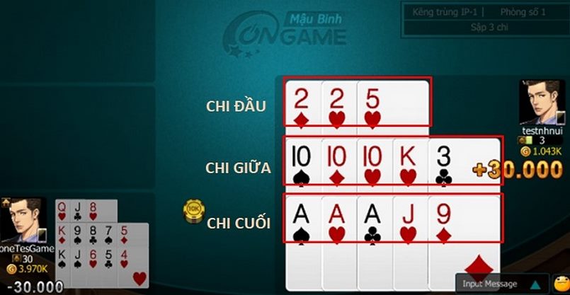 Cách chơi mậu binh vô cùng đơn giản